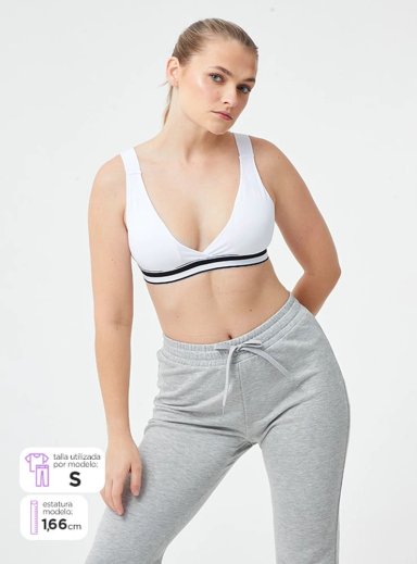 TOP MUJER NAVIGATA BLANCO TRIÁNGULO