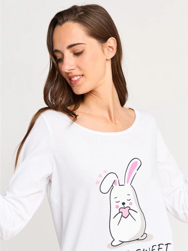 POLERA MANGA LARGA MUJER INDEX PRINT PIJAMA - 3