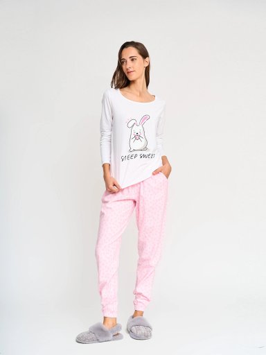 POLERA MANGA LARGA MUJER INDEX PRINT PIJAMA - 4