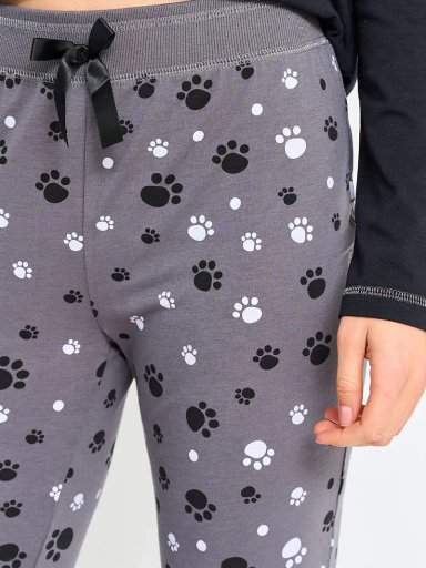PANTALÓN TOBILLERO MUJER INDEX PIJAMA PUNO - 3