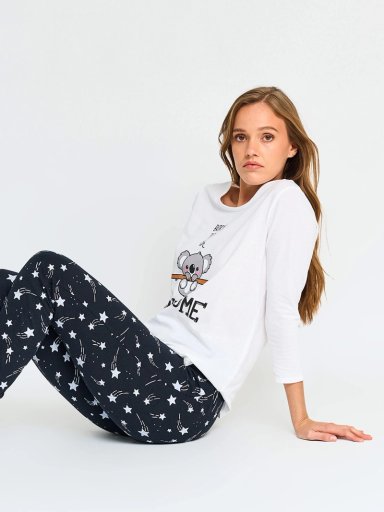 PANTALÓN TOBILLERO MUJER INDEX PIJAMA PUNO - 4