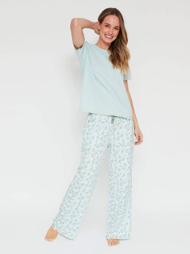 TOP DE PIJAMA MANGA CORTA MARQUIS ALGODÓN - 4