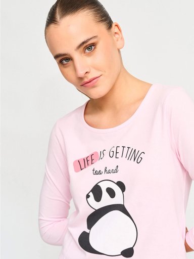 TOP DE PIJAMA MANGA 3/4 MUJER INDEX PRINT - 3