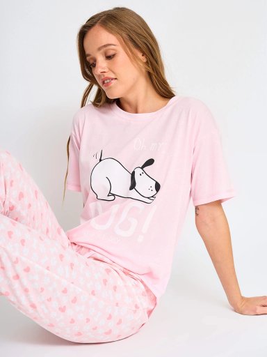 POLO DE PIJAMA MANGA CORTA MUJER INDEX GAP - 4