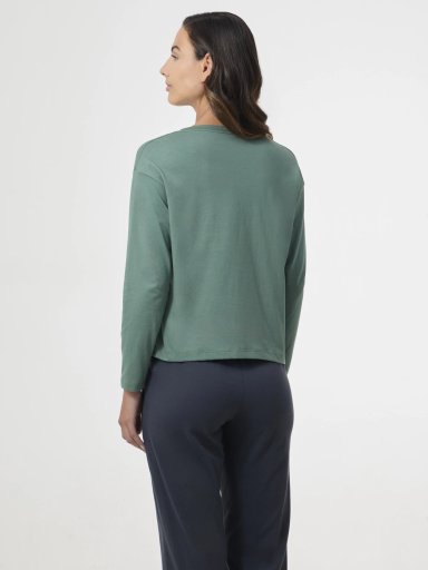 POLO PIJAMA MANGA LARGA MUJER MARQUIS OVERSIZE PV26 VERDE XL - 2
