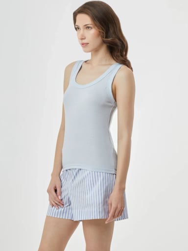 POLO PIJAMA MUJER SIN MANGAS MARQUIS RIB - 3
