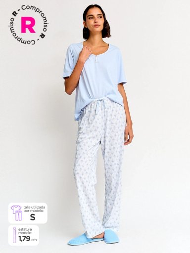 PIJAMA MUJER AZIZ BASICO 2/4