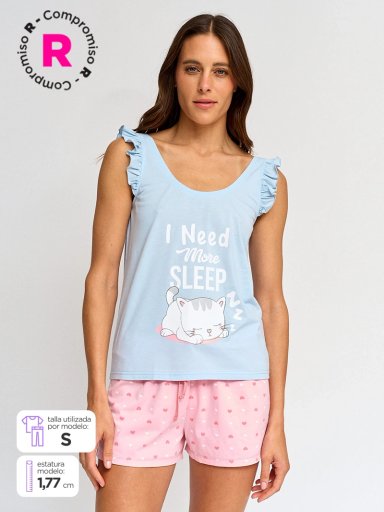 POLO DE PIJAMA MUJER INDEX VUELOS