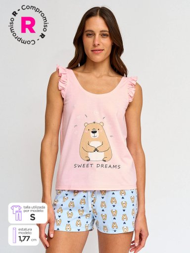 POLO DE PIJAMA MUJER INDEX VUELOS