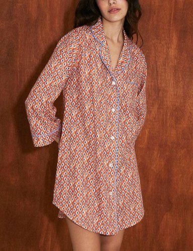 PIJAMA LARGA ALGODÓN MUJER IN BLOOM CAMISOLA BOYFRIEND