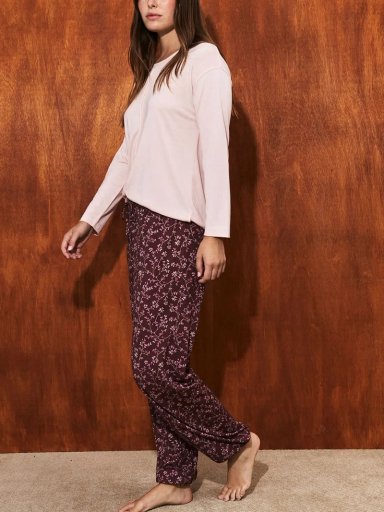 PANTALÓN DE PIJAMA MUJER IN BLOOM MERLOT BLOOM