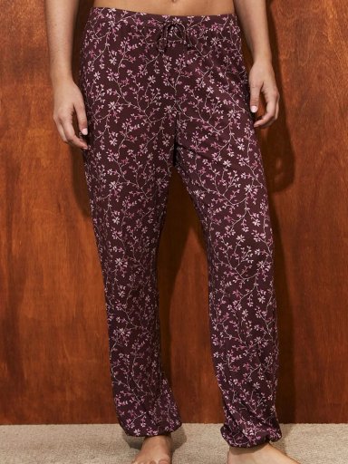 PANTALÓN DE PIJAMA MUJER IN BLOOM MERLOT BLOOM - 2
