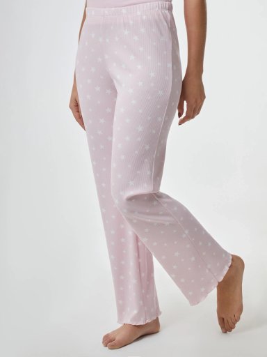 PANTALÓN DE PIJAMA MUJER INDEX ACAMPANADO WHITE STAR - 3