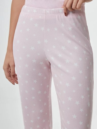 PANTALÓN DE PIJAMA MUJER INDEX ACAMPANADO WHITE STAR - 4