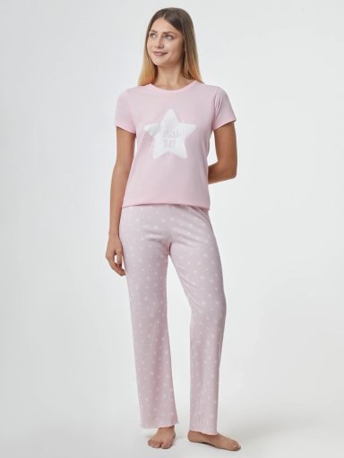 PANTALÓN DE PIJAMA MUJER INDEX ACAMPANADO WHITE STAR - 5