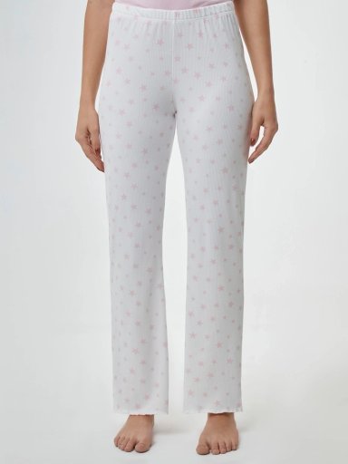 PANTALÓN DE PIJAMA MUJER IDNEX ACAMPANADO PINK STARS