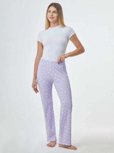 PANTALÓN DE PIJAMA MUJER INDEX ACAMPANADO STAR - 5