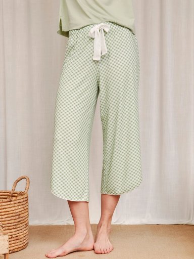 PANTALÓN MUJER IN BLOOM CAPRI GINGHAM