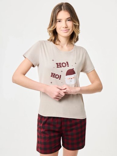 PIJAMA MANGA CORTA MUJER INDEX HO HO HO