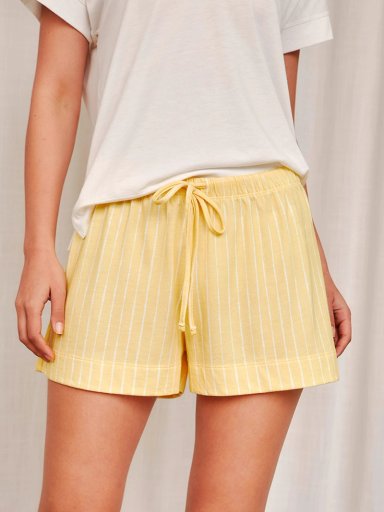 SHORT PIJAMA MUJER IN BLOOM SUNSHINE STRIPES