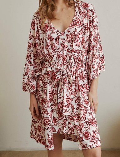 KIMONO MUJER IN BLOOM MULTICOLOR KIMONO MIDI - 1