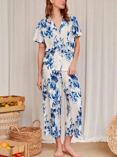 PIJAMA MUJER IN BLOOM MULTICOLOR PJ BOYFRIEND AGNES