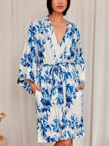 KIMONO MUJER IN BLOOM MULTICOLOR KIMONO MIDI