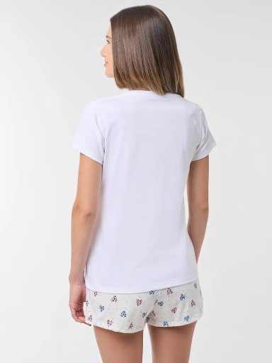 TOP MANGA CORTA MUJER INDEX BLANCO GOOD VIBES - 2
