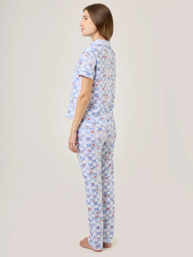 PIJAMA MUJER INDEX BLANCO CORAZÓN Y CEREZAS - 2