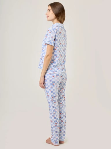 PIJAMA MUJER INDEX BLANCO CORAZÓN Y CEREZAS - 2