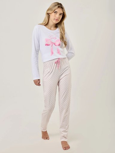 PANTALÓN PIJAMA MUJER INDEX HUESO LAZOS - 5