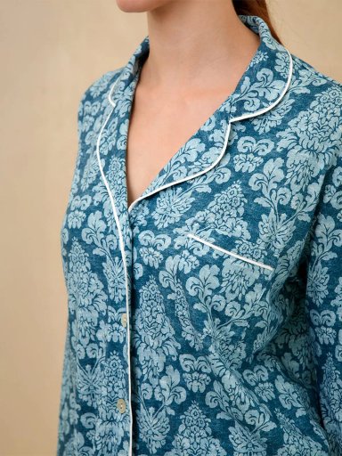 PIJAMA MANGA LARGA MUJER IN BLOOM BOYFRIEND VERA DAMASQUE - 3