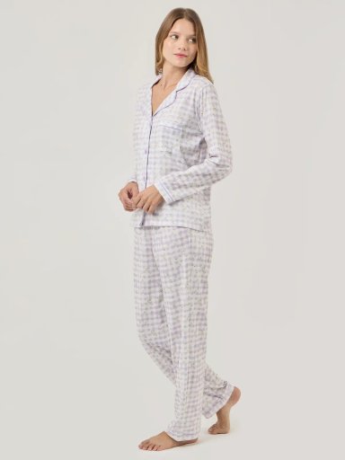 PIJAMA MUJER LILAI X MARQUIS EMMA VICHY FLORES - 7