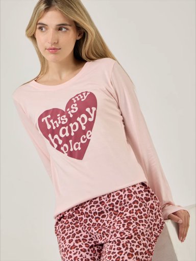 TOP PIJAMA MANGA LARGA INDEX HAPPY PLACE - 4