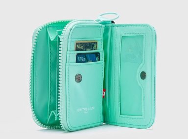 BILLETERA BUBBA BAGS MATTE RPET AGUAMARINA - 3