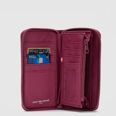BILLETERA BUBBA BAGS ORIGINALS MATTE RUBY RED ROJO - 3