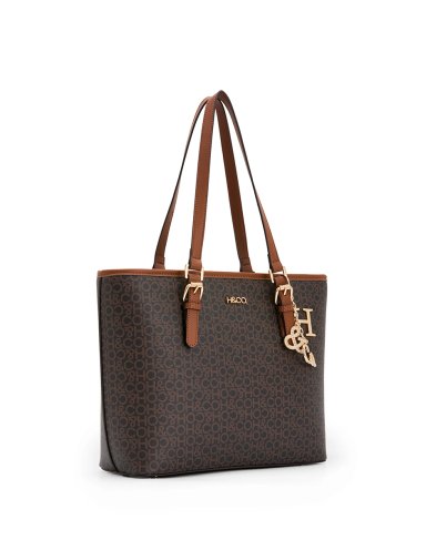 BOLSO TOTE H&CO. DIMITRA 8088 CAFÉ - 2