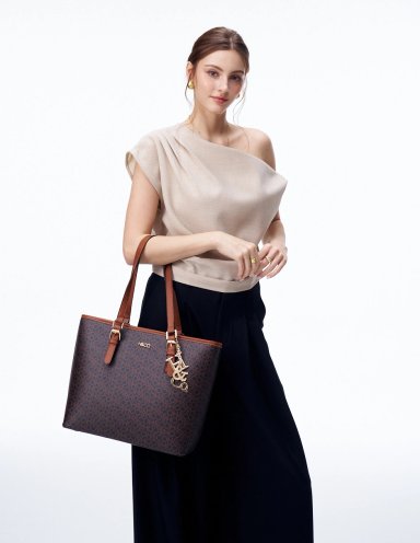 BOLSO TOTE H&CO. DIMITRA 8088 CAFÉ - 6