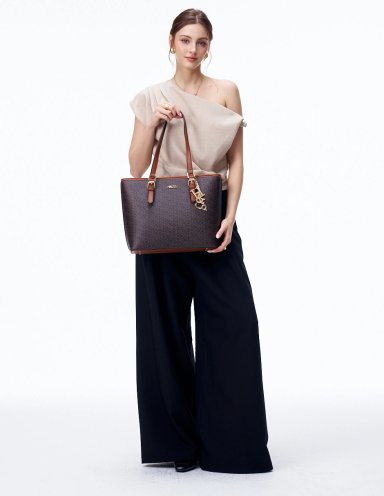 BOLSO TOTE H&CO. DIMITRA 8088 CAFÉ - 7