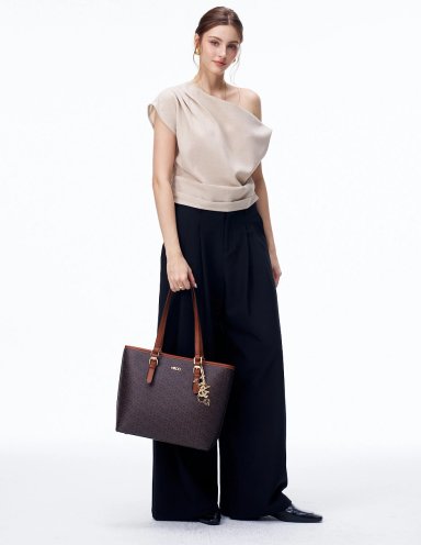 BOLSO TOTE H&CO. DIMITRA 8088 CAFÉ - 8