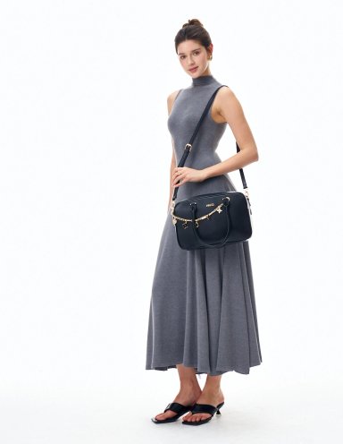 BOLSO SATCHEL H&CO. THALASSA 8096 NEGRO - 7