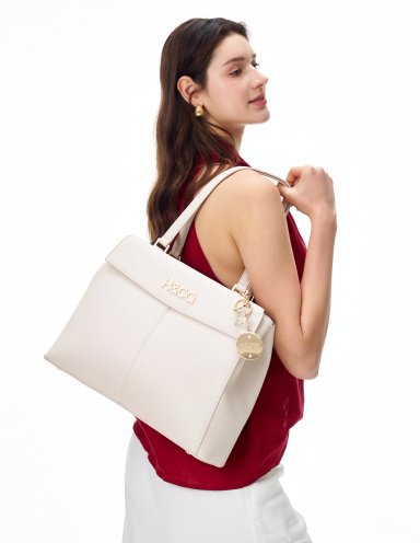 BOLSO TOTE H&CO. ISADORA 8127 BEIGE - 6
