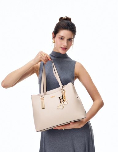 BOLSO TOTE H&CO. NICOLE 8142 BEIGE - 5