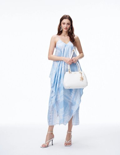 BOLSO SATCHEL H&CO. ELARA 8146 BLANCO - 7