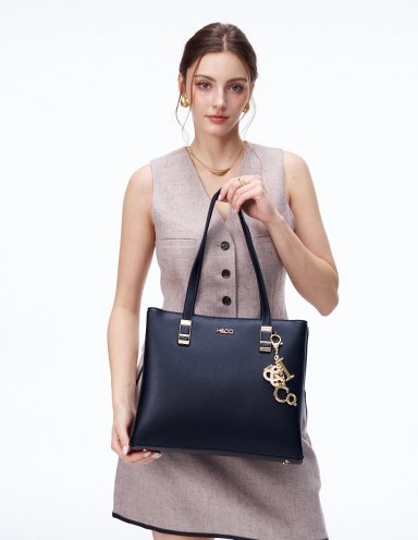 BOLSO TOTE H&CO. CALLA 8162 NEGRO - 5
