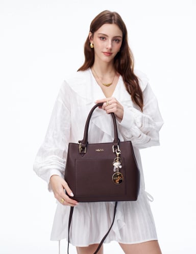 BOLSO TOTE H&CO. MYA 8199 CAFÉ - 5