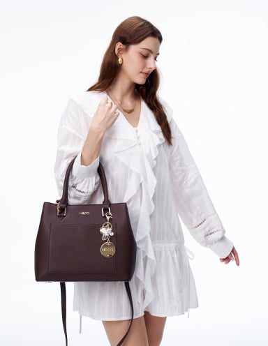 BOLSO TOTE H&CO. MYA 8199 CAFÉ - 6