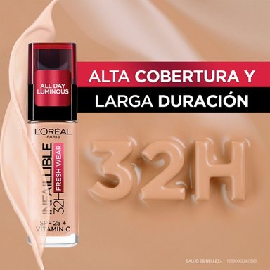 BASE LOREAL PARIS INFALLIBLE 24H FRESH WEAR TRUE BEIGE 30ML - 4
