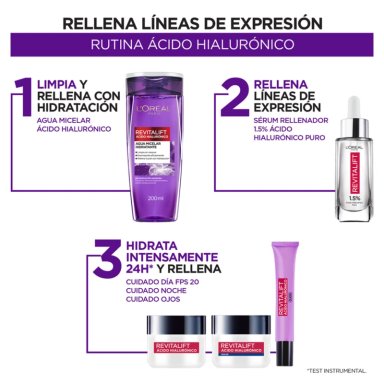 AGUA MICELAR LOREAL PARIS HIDRATANTE REVITALIFT ÁCIDO HIALURÓNICO 200ML - 4