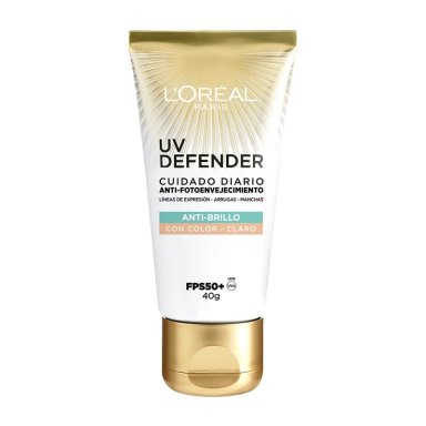 TRATAMIENTO ROSTRO LOREAL PARIS CREMA UV DEFENDER ANTI-BRILLO LIGHT FPS50 40ML - 2